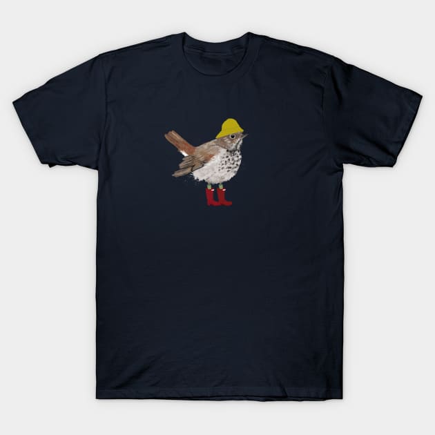 Swamping Hermit Thrush T-Shirt by EmilyLaurelHarris